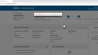 DaVita Placement Portal Referral Management [upl. by Storz578]
