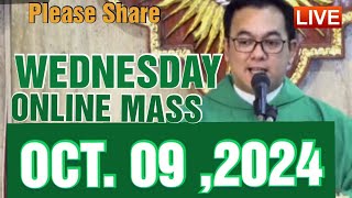 QUIAPO CHURCH LIVE MASS TODAY REV FR DOUGLAS BADONG OCTOBER 92024 [upl. by Neirb]