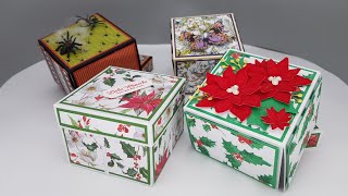 Popping Box Card AufpoppKarte mit den Weihnachtsblüten [upl. by Hairaza959]