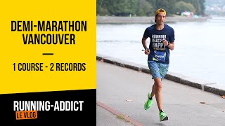 😱1h15 au semi en pleine prépa tri ⁉️ Jai couru le semimarathon SeaWheeze à Vancouver [upl. by Launam]