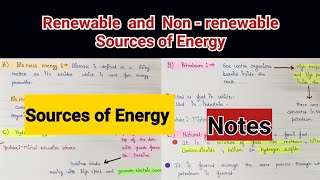 Renewable and non renewable sources of energy  Energy sources renewable and non renewable [upl. by Trevor]