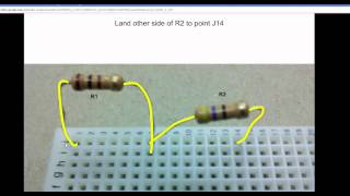 Series parallel combination circuit on a bread board [upl. by Hgalehs457]