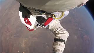 Felix Baumgartner  Headcam footage space Jump [upl. by Laon]