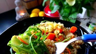 QUINOA RECEPT🥘 MET FRISSE SALADE🥗 IN 8 MINUTEN [upl. by Rainah218]