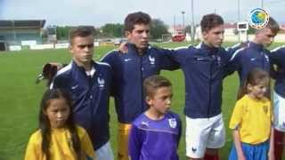 Football U 16 France vs Allemagne Match Amical Hymne de lAllemagne et de la France 2014 [upl. by Ethe848]