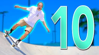 10 EASIEST SKATEPARK TRICKS FOR BEGINNERS [upl. by Latreece]