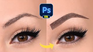 photoshop tutorial  Fill in Eyebrows in Photoshop [upl. by Okim5]