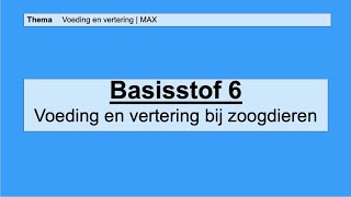 VMBO HAVO 2  Voeding en vertering  6 Voeding en vertering bij zoogdieren  8e editie  MAX [upl. by Ardnahcal334]