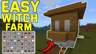 EASIEST Witch Farm Minecraft Bedrock 121 BedrockMcpePs4Xbox [upl. by Nhojleahcim]