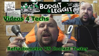 video 4 Techs Tool Time Refractometer VS Coolant Tester Bodgit And Leggit Garage [upl. by Vizzone]