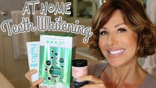 THE BEST TEETH WHITENING AT HOME  Charcoal Opalescence amp Hydrogen peroxide  Dominique Sachse [upl. by Pain]