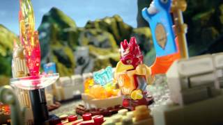 LEGO® CHIMA™  Flying Phoenix Fire Temple vs Maula’s Ice Mammoth Stomper [upl. by Sesiom]