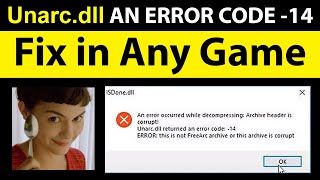 How To Fix Unarcdll Error While Installing Games  New Method [upl. by Lunetta123]