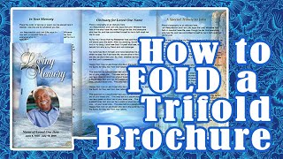 How to Fold a Tri Fold Brochure Program [upl. by Leeban]