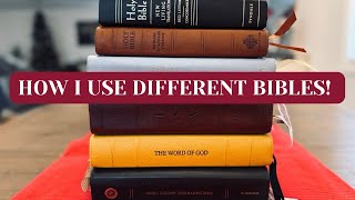 See How I Use Different BIBLES Get tips and ideas for your Bible Study￼ [upl. by Aicire]