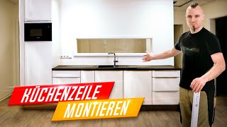 Küchenmontage Küche selber aufbauen Küche aufbauen Küchenzeile aufbauen Zeitraffer in 4K [upl. by Natiha]