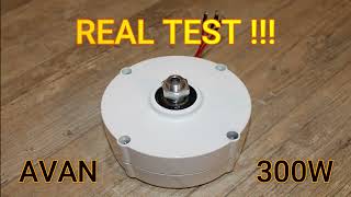 Test permanent magnet motor AVAN 300W for VAWT wind turbine 12v  generatore eolico windturbine [upl. by Roana]