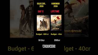 Kalki 2898 Ad 🆚 Hanuman Movie comparison  Box office collection prabhas kalki2898ad hanuman [upl. by Lorrad45]