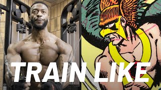 Black Adams Aldis Hodge Hawkman Chest Workout  Train Like a Celebrity  Mens Health [upl. by Nylessoj]