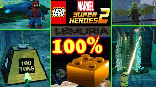 LEGO Marvel Super Heroes 2 LEMURIA 100All PuzzlesAll CharactersStan Lee [upl. by Aroel]