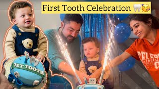 Hannan First Tooth Celebration 🦷🥳  Ek Machli Pani Mai Gai Chapak Challenge With Mahad Bhai 😂 [upl. by Auqinimod]