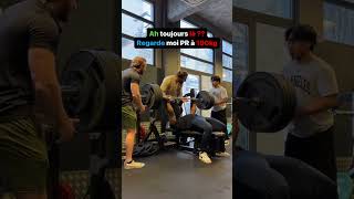 14 semaines plus tard 182190kg 🔥      gym fitness benchpr fitnesspark prbench [upl. by Derrek]