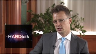 Hungarys FM Peter Szijjarto defends refugee record  BBC HARDtalk [upl. by Jollenta]