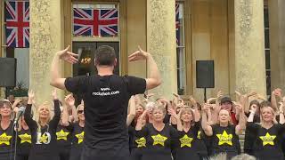 Rock Choir  Boogie Wonderland  Pittville Park Jubilee Event plus flag waving [upl. by Culbertson886]