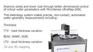 MicroSense UltraMap 200C Wafer Thickness Measurement System [upl. by Yrannav622]