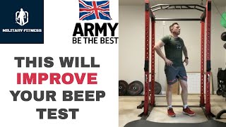 BleepBeep Test Immediate Improvement Workout  Military Fitness [upl. by Tterej]