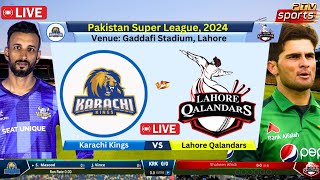 🔴Live PSL  KAR vs LAH Live PSL 26th Match  Karachi Kings vs Lahore Qalandars Live cricketlive [upl. by Fidole546]