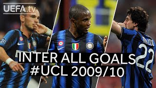 ⚫🔵 SNEIJDER ETOO MILITO  All 200910 INTER UCL Goals [upl. by Kcaz708]