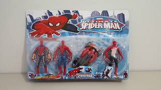 4 Bonecos HOMEM ARANHA da MARVEL e Carro SPIDER MAN Avengers [upl. by Avera149]