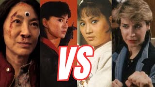 Cynthia Rothrock amp Angela Mao vs Michelle Yeoh amp Moon Lee The Ultimate Showdown [upl. by Enelhtak]