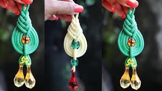 Simple Macrame Key Chain  waste Macrame Flower keychain with out knot [upl. by Stodder203]