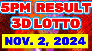 5PM RESULTA ng 3D LOTTO RESULT TODAY NOVEMBER 2 2024  LOTTO RESULT 5PM [upl. by Asenav674]