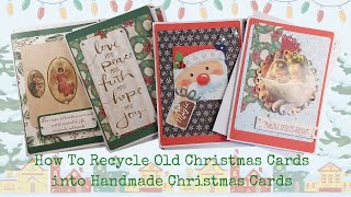 How to Recycle Old Christmas Cards into Handmade Christmas Cards 2024 [upl. by Nisotawulo263]