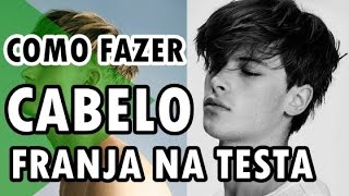 🔵 COMO FAZER CABELO MASCULINO COM FRANJA LISA  HAIRSTYLE [upl. by Eedyak]