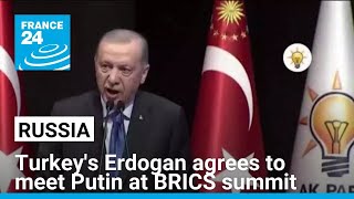 Turkeys Erdogan agrees to meet Russias Putin at BRICS summit • FRANCE 24 English [upl. by Trotta835]