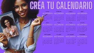 Curso Canva Como Crear Calendario [upl. by Weathers678]