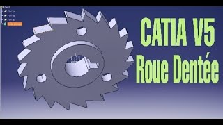 Roue dentée pour débutants  CATIA V5  Conception de pièces Catia [upl. by Attenor]