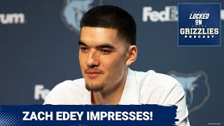 Zach Edey finishes with doubledouble in Memphis Grizzlies summer league debut vs Jazz [upl. by Ecital]