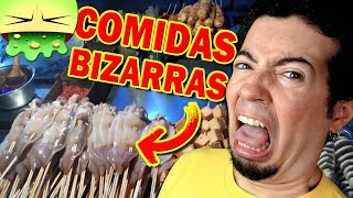 Comidas estranhas da China Vlog de Viagem [upl. by Tybi]