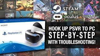 INSTALL YOUR PSVR TO PC  STEP BY STEP UPDATED  Playstation VR Trinus VR and SteamVR Gameplay [upl. by Dianuj]