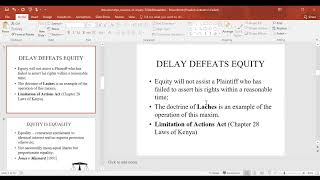 EQUITY AND TRUST LAW [upl. by Kirshbaum155]