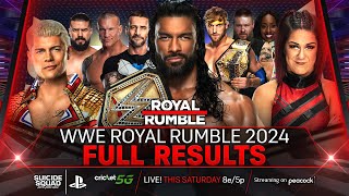 Full WWE Royal Rumble 2024 Results [upl. by Cthrine893]