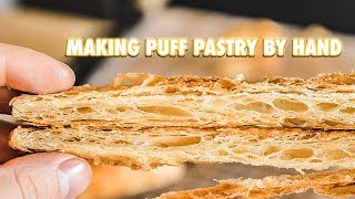 How To Make Perfect Puff Pastry Dough By Hand [upl. by Aloibaf]