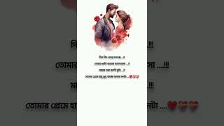 দিন দিন বেড়ে চলেছে Bengali love shayari 🥰😍💖💝🌹shorts [upl. by Acnaiv]