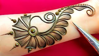 Very beautiful stylish mehndi design  easy arabic mehndi  mehndi ka design  mehndi design mehndi [upl. by Essirahs]