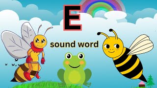 Three Letter Words  Short Vowel E Word for kids E sound Reading for beginners Practice reading [upl. by Aeuhsoj548]